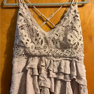 Chelsea & Violet Lace Ruffle Tank Top
